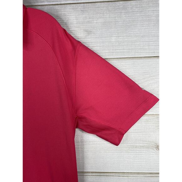 Nike Golf Shirt Mens XL Pink Short Sleeve Dri Fit Vented Stretch Polo Collared - Picture 4 of 9